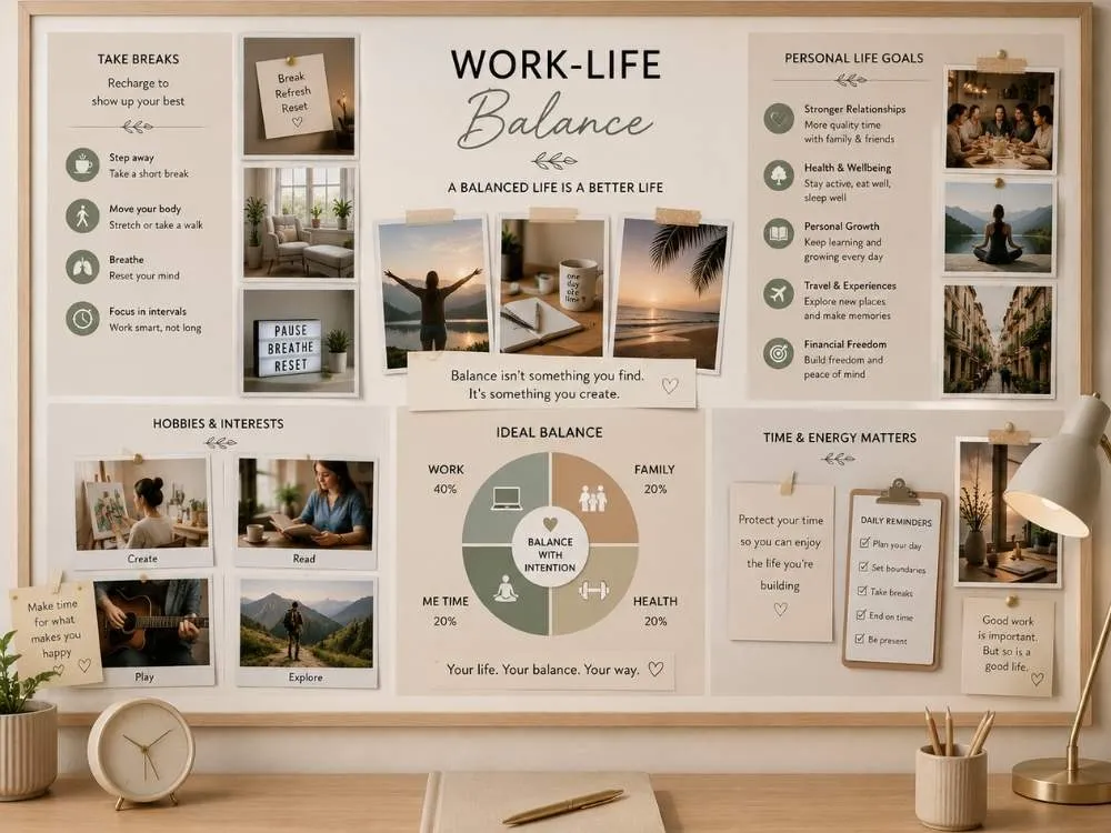 Work-Life Balance Vision Board