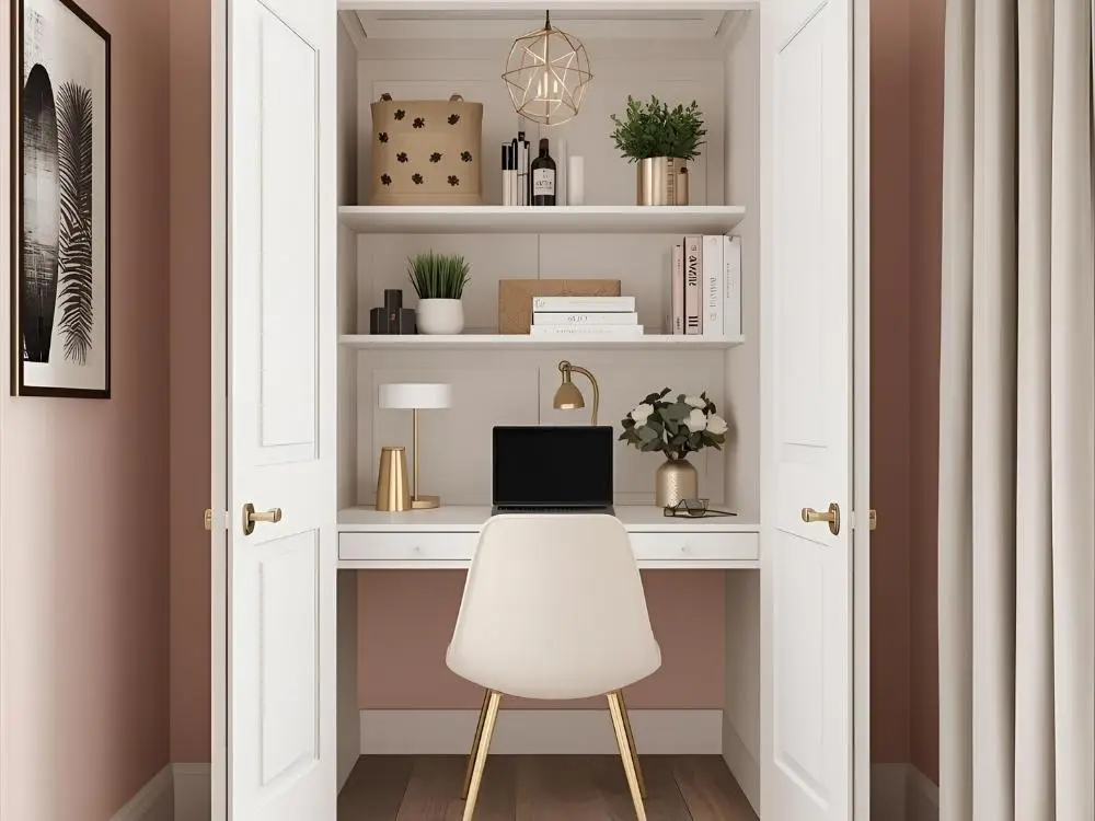 Small Home Office Ideas: Closet-to-Office Conversion