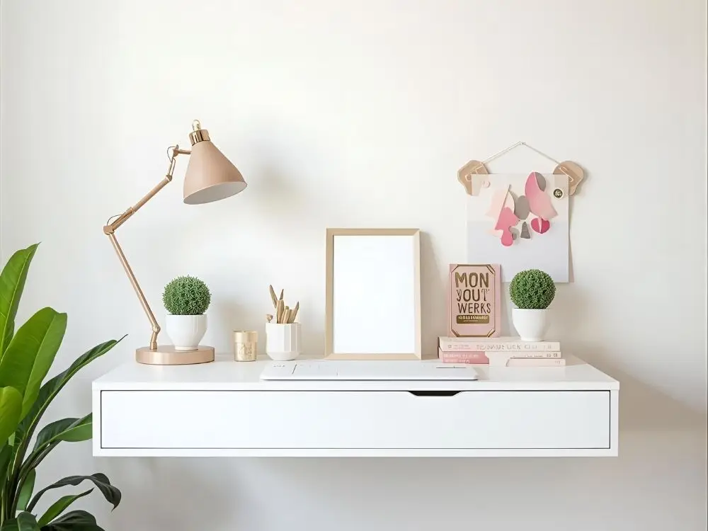 Small Home Office Ideas: Floating Desk Nook