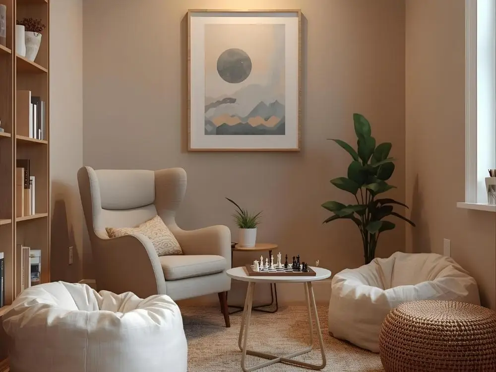 Relaxation or Breakout Nook for a Shared Home Office