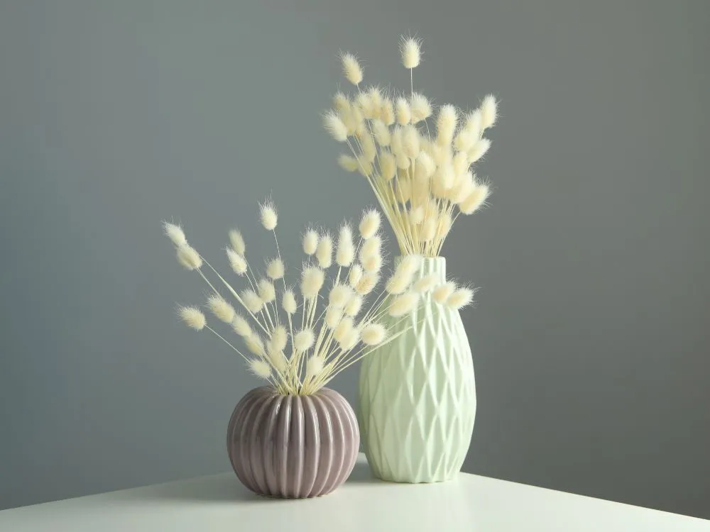3d-Printed Ribbed Decorative Vases