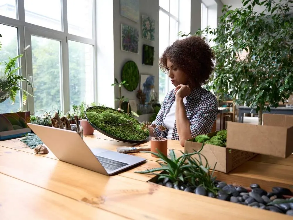 Biophilic Accent Home Office