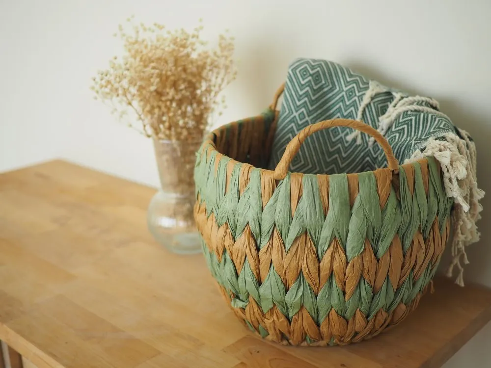 Braided Fabric Scrap Basket