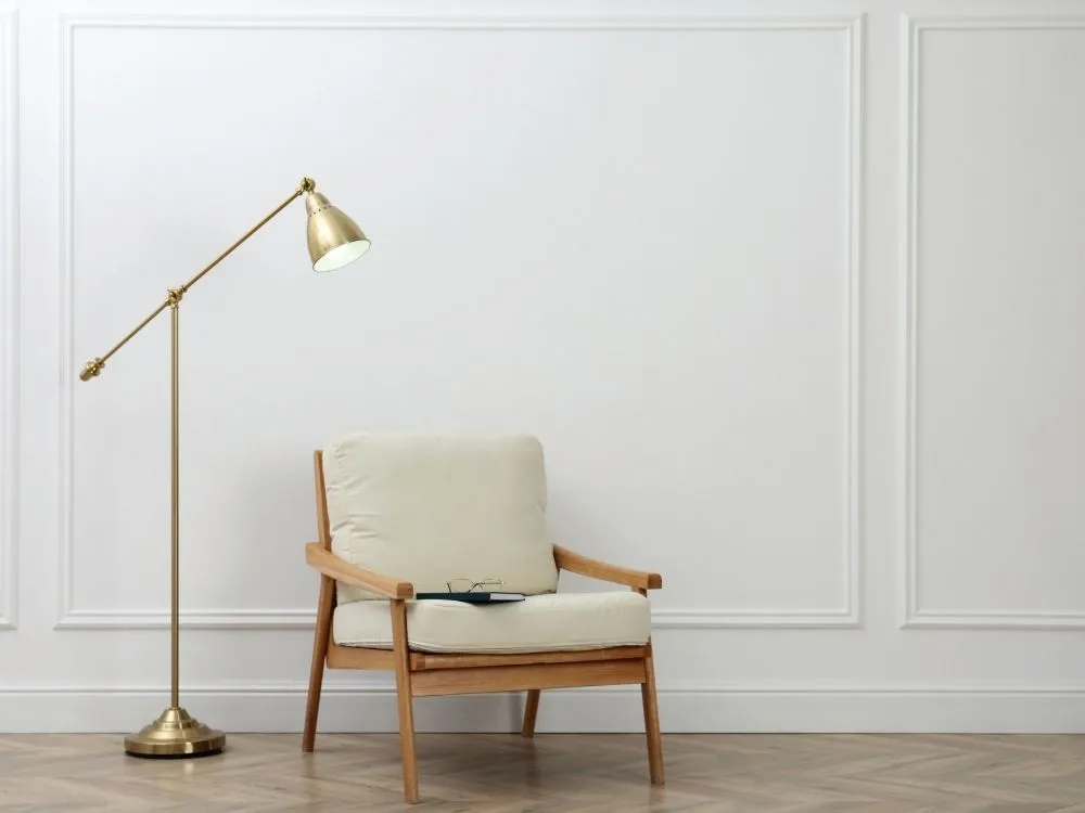Brass Floor Lamp for Home Office