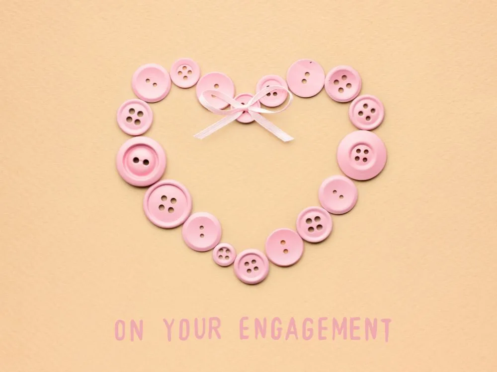 Button Heart Greeting Card