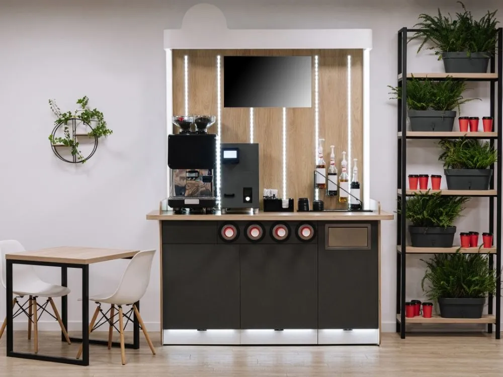 Coffee Bar Setup for Breakroom