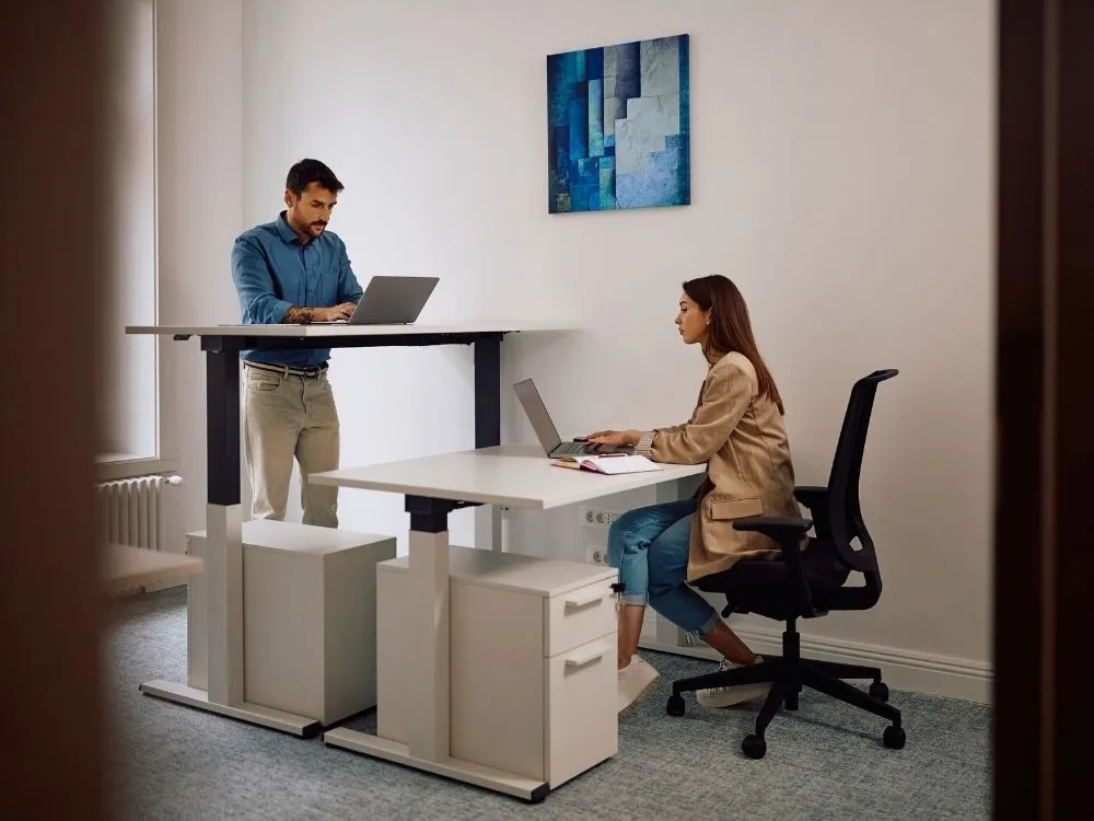 Dual-Height Shared Home Office