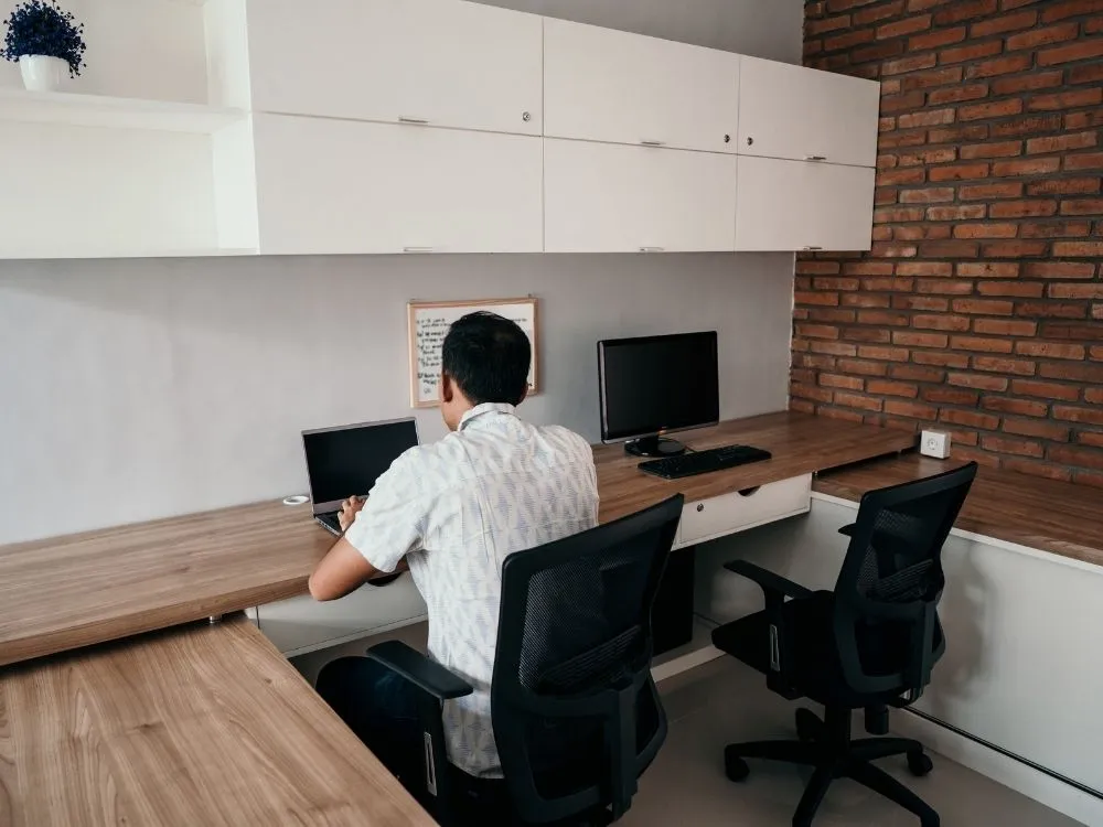 Floating Desk for Shared Home Office