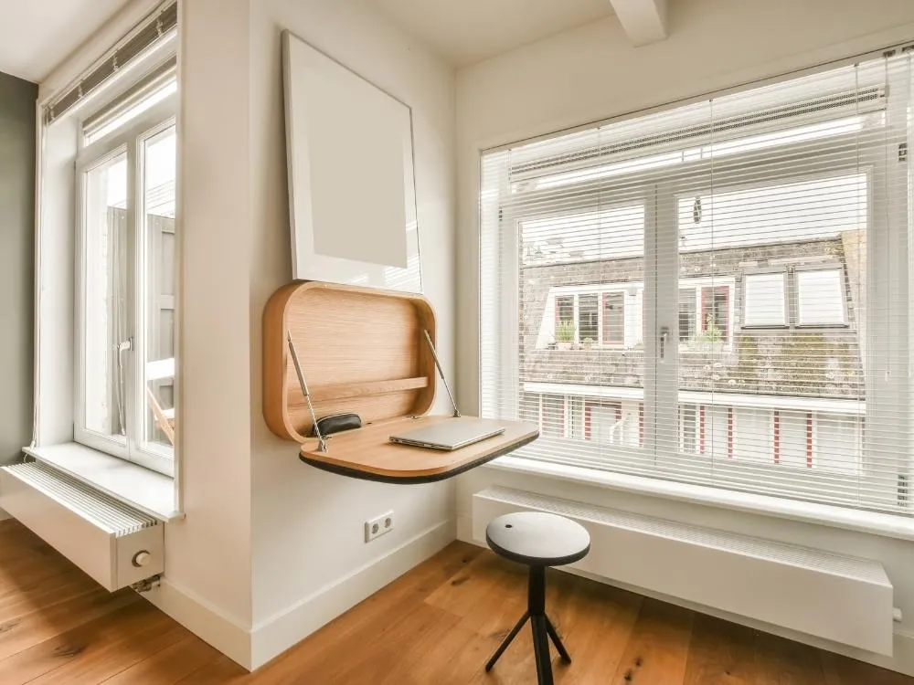 Fold-Down Wall Desk for Small Home Office