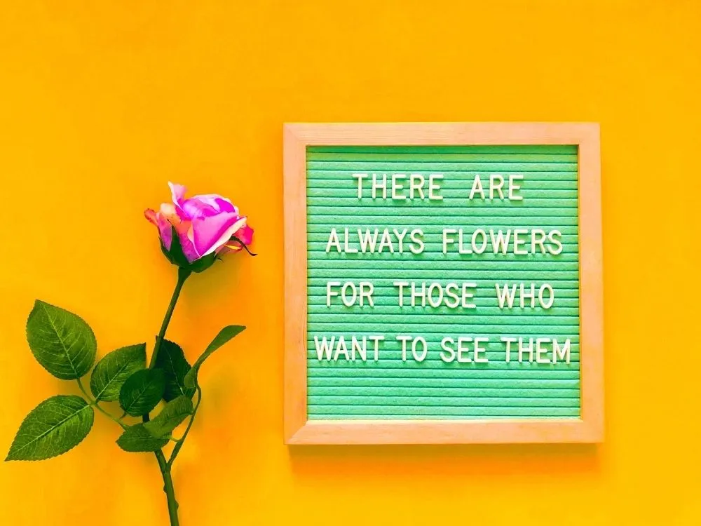 Framed Inspirational Quote Board