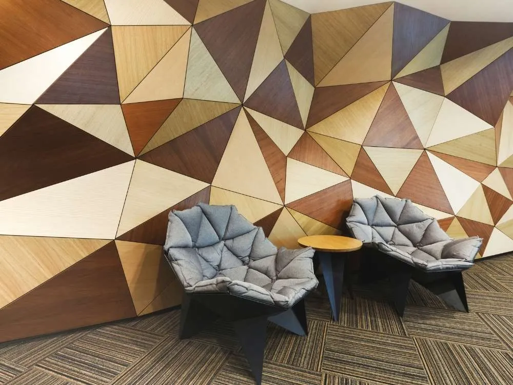 Geometric Office Wall Design