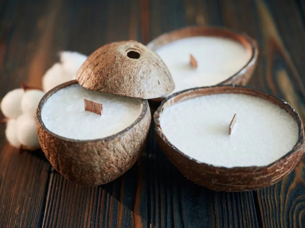 Handmade Coconut Shell Candles 