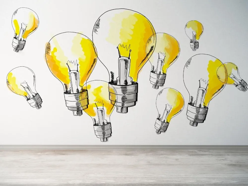 Light Bulb Sketch Wall Art
