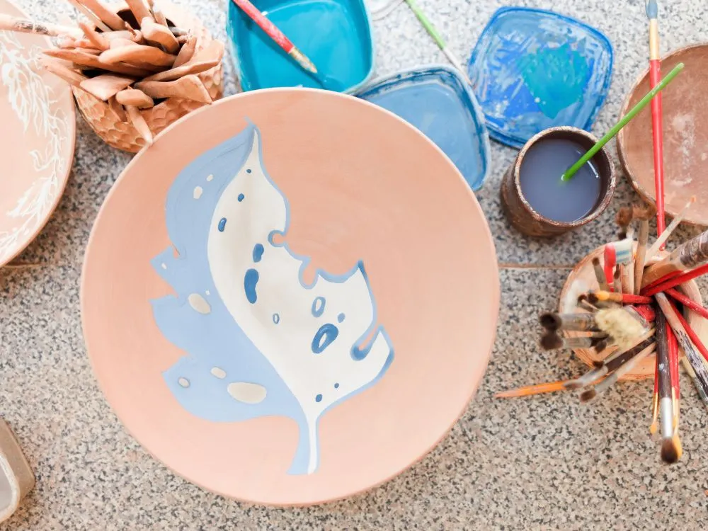 Painted Clay Soap Dish