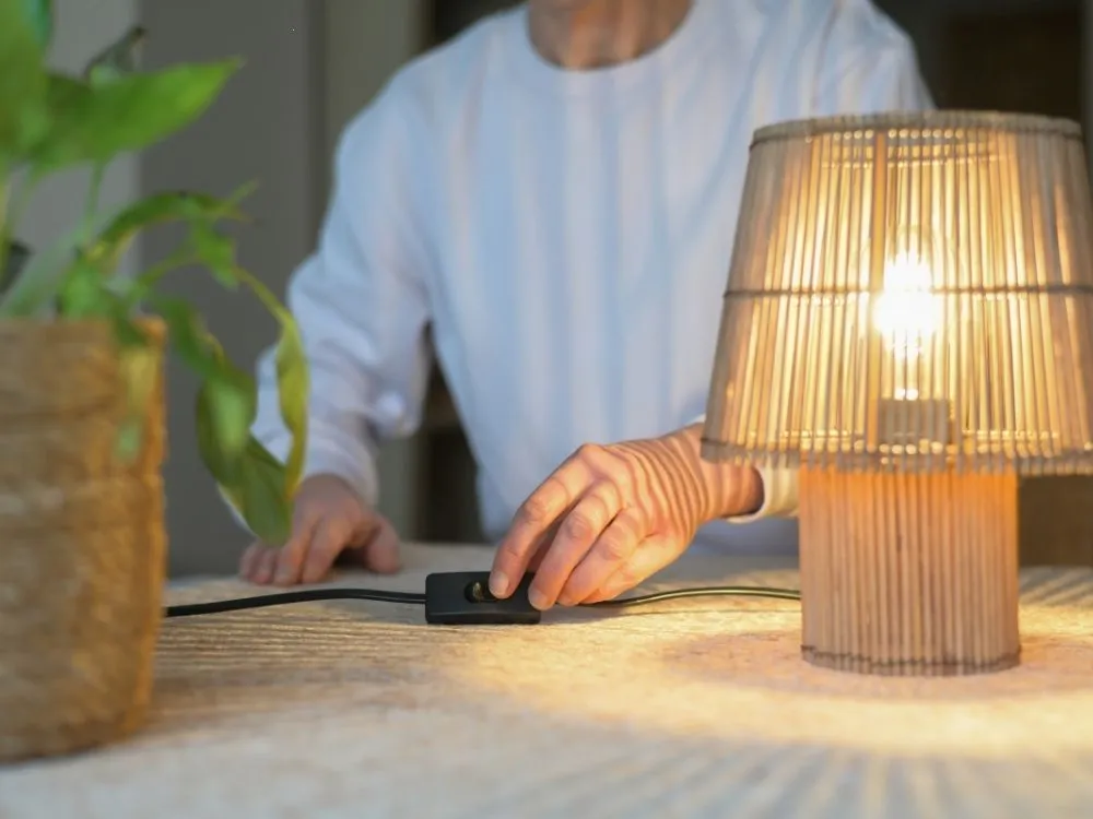 Rattan Table Lamp for Home Office