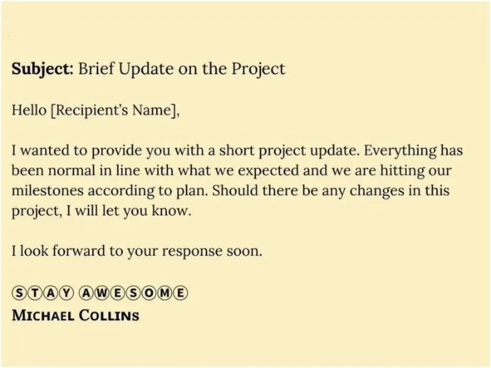 Small text generator email template
