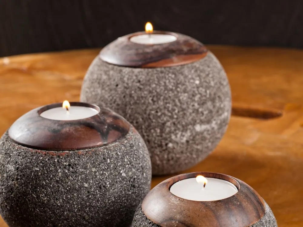 Stone Candle Holder