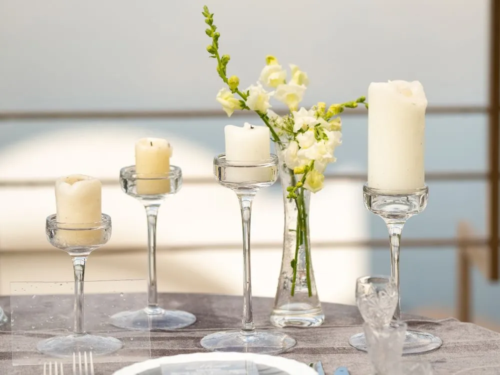 Vintage Glass Candle Holder