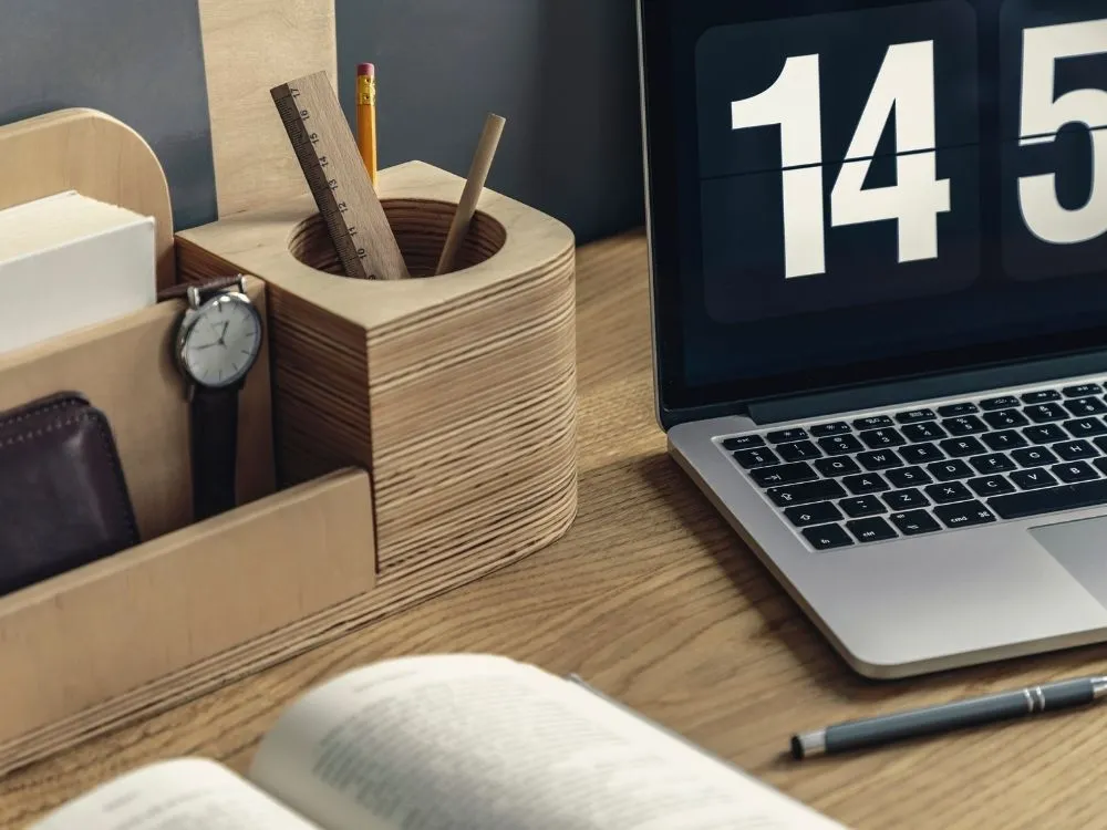 Wooden Office Desk Organizer