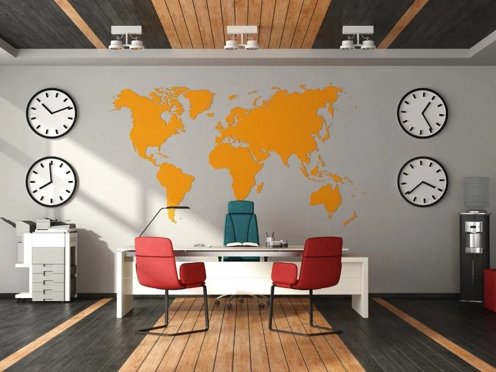 World Map Office Wall