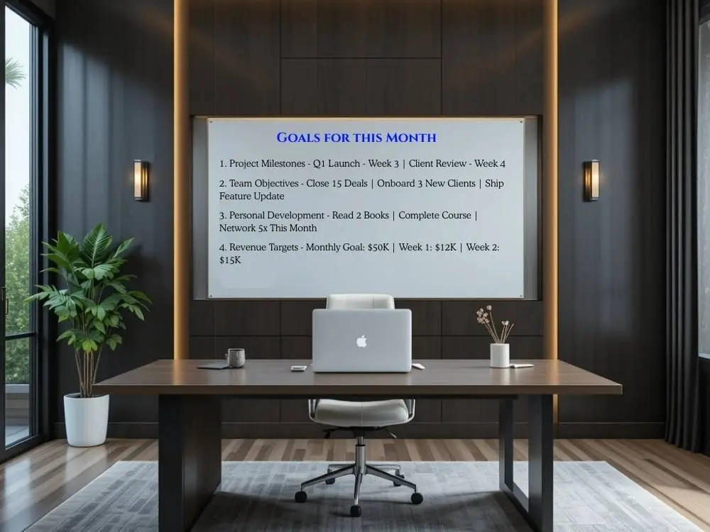 Whiteboard or Planning Background Wall